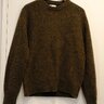 Doppiaa AAppio shaggy wool crewneck sweater, Forest green mix S NWT