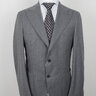 SOLD! NWT GABO NAPOLI SOLID MEDIUM GRAY WOOL FLANNEL SUIT 40 38/50