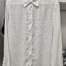 SOLD-120% Lino White Linen Shirt Made In Italy Size M Long Sleeve