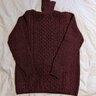 [No Longer Available] Drumohr Aran Lambswool Cable Knit Turtleneck Size L