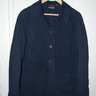 VETRA French chore coat in navy blue cotton
