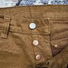 SOLD Drake’s London Canvas 5 Pocket Jeans Tobacco Brown (Size 33)