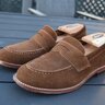 [SOLD] J.Crew bourbon whiskey snuff suede penny loafers