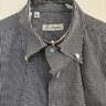 G. Inglese - Black & white gingham shirt, buttoned collar - 15/38