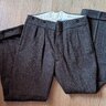 Aero Leather Harris Tweed Pants, size 32, made in England