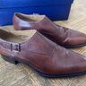 Kent Wang handgrade monkstraps, museum calf sienna, 7 US