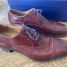 Kent Wang handgrade brogues, medium calf sienna, 8 US