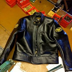 Vanson Leathers Cafe' Racer Leather Jacket, Insurrection / Thurston Bros., Seattle, WA