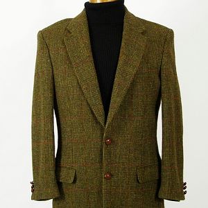 Green Harris Tweed sport coat.
