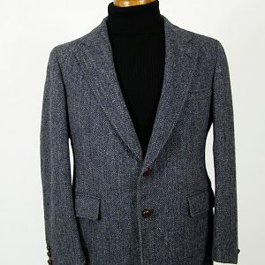 Mens blue Harris Tweed jacket.