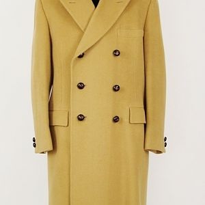 Long wool overcoat.