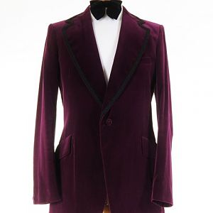 Velvet smoking jacket