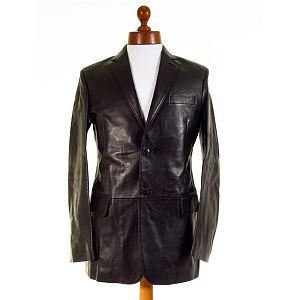 Zegna leather blazer