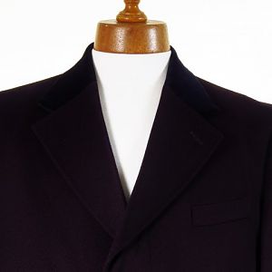 Turnbull & Asser cashmere coat with velvet collar