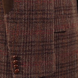 Brown Plaid Harris Tweed Jacket