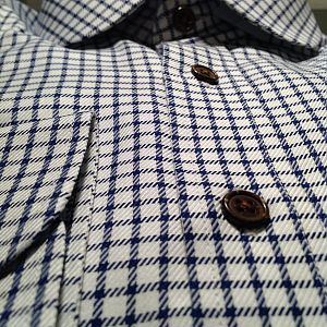 checked shirt collar