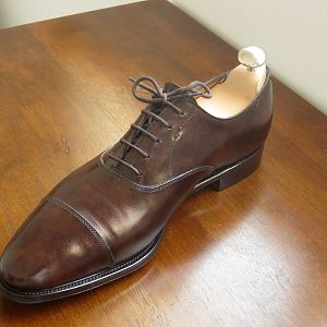 Dark brown museum calf john lobb