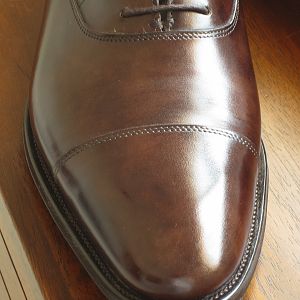 Dark brown museum calf john lobb