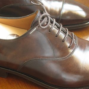 Dark brown museum calf john lobb