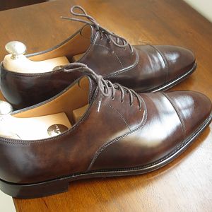 Dark brown museum calf john lobb