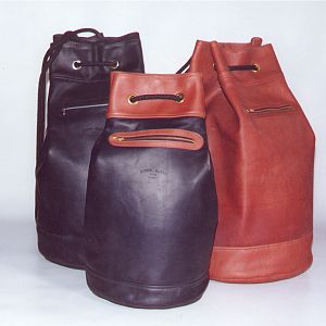 A selection of Bridle Panel Hide Duffle Bags.