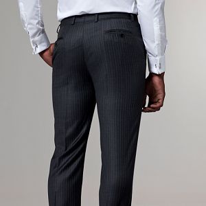 Gray, Blue & Cream Pinstripe Pants