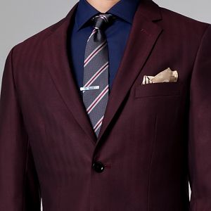 Burgundy Herringbone