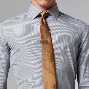 Thomas Mason for Indochino Black Mini Pinstripe Shirt