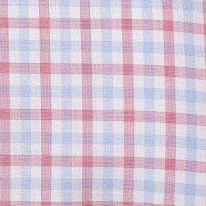 Thomas Mason for Indochino Red & Blue Checked Shirt