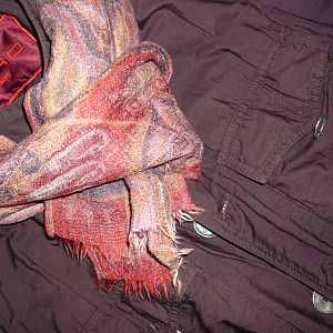 Cashmere scarf and cotton jacket Etro