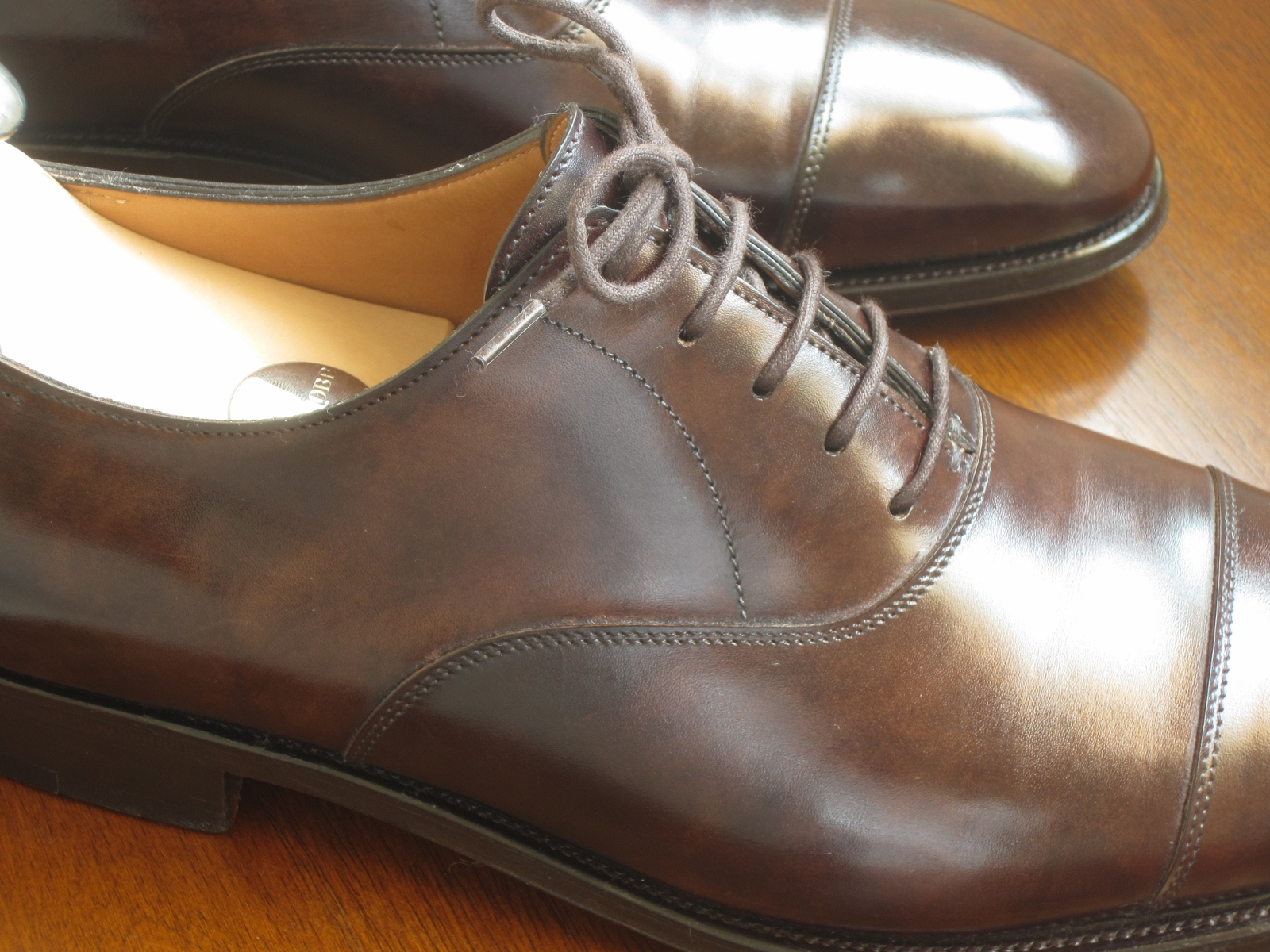 Dark brown museum calf john lobb