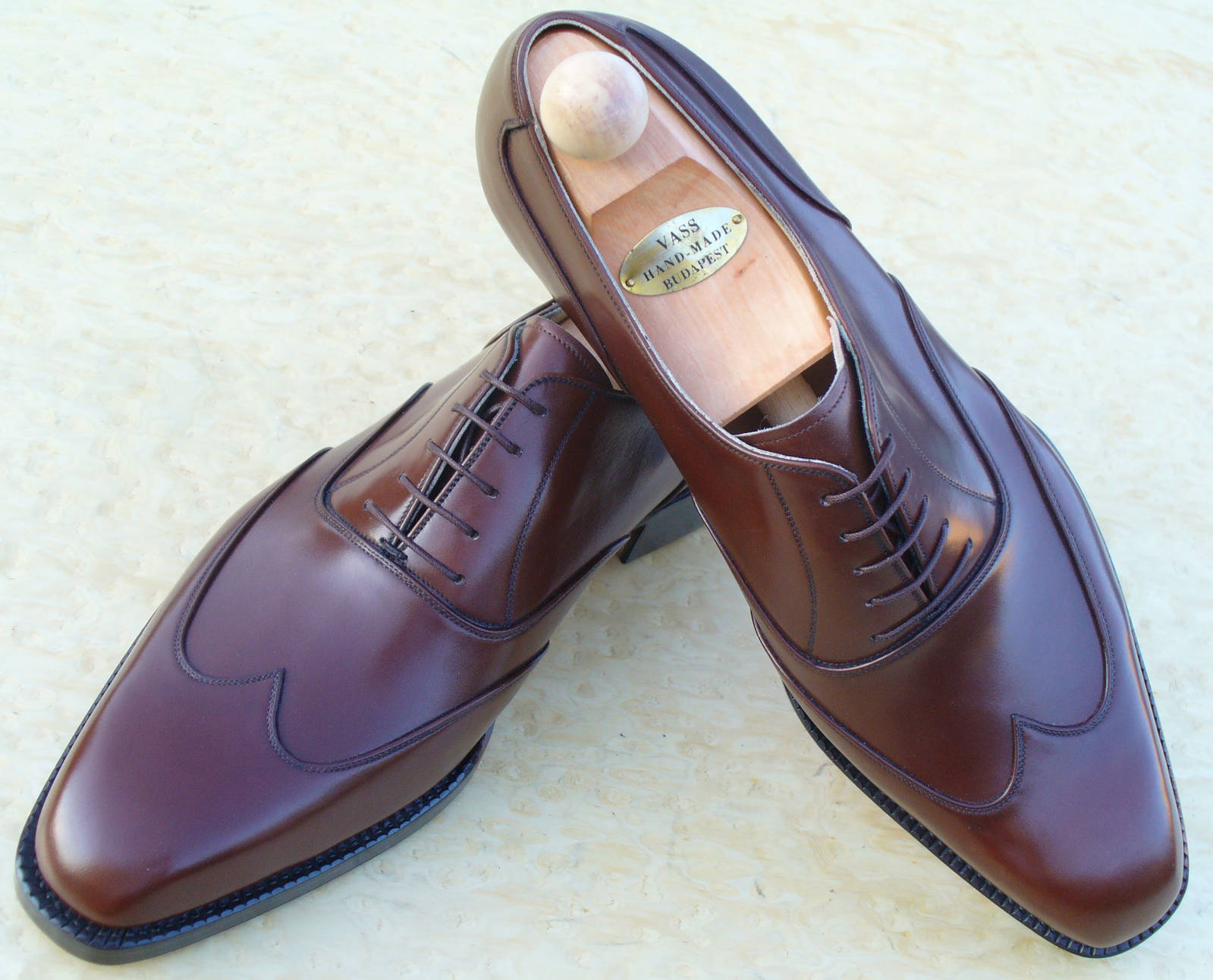 Vass U Budapest Oxford Austere Brogue 6215 Dark Cognac double sole