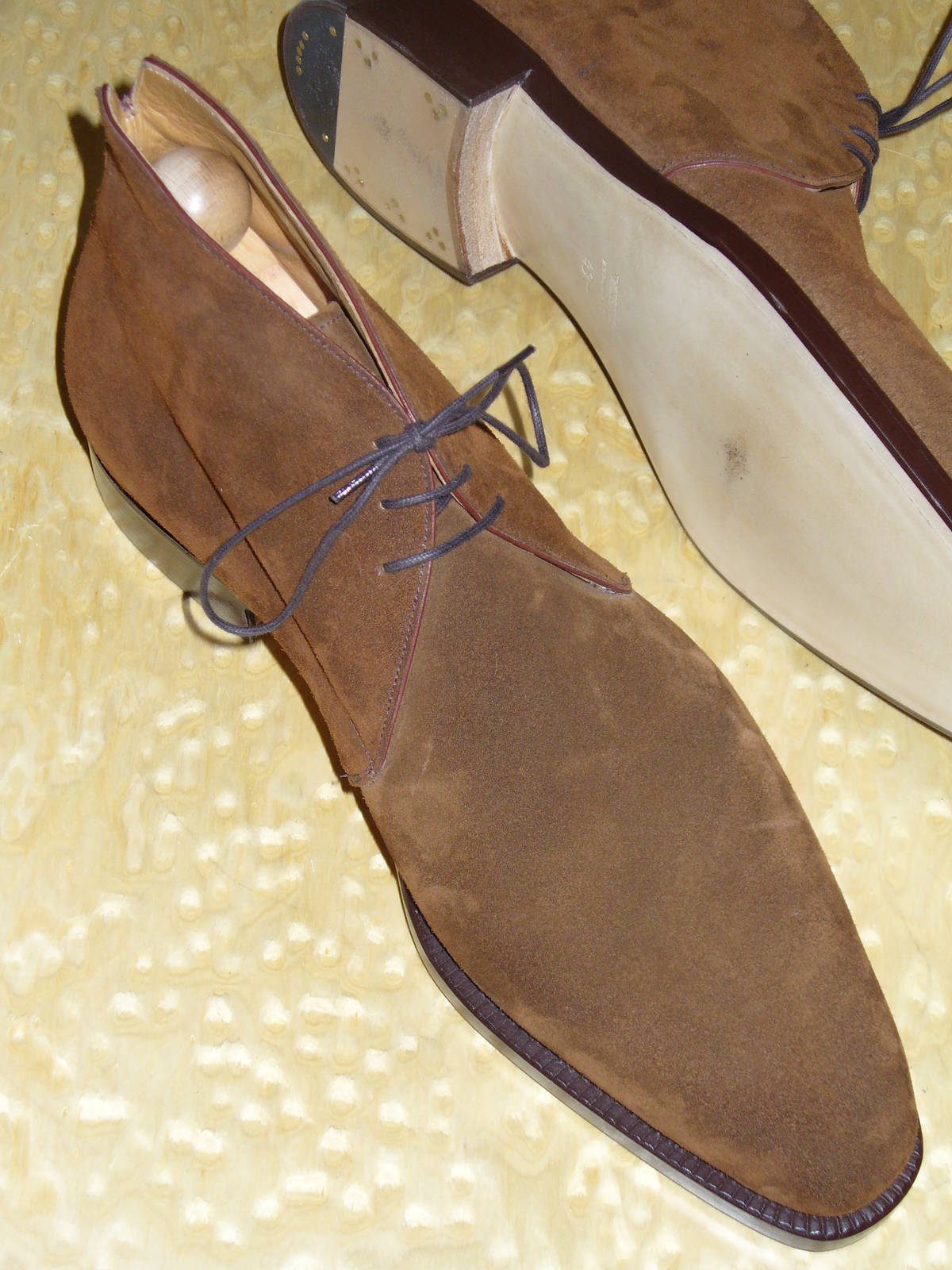 Vass U last London Chukka brown suede velour