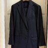SOLD!! Cavour navy herringbone stripe suit; 38US / 48EU; Loro Piana, Made in Italy