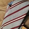 Bigi Cravate Linen/Silk Striped Tie NWT - PRICE DROP