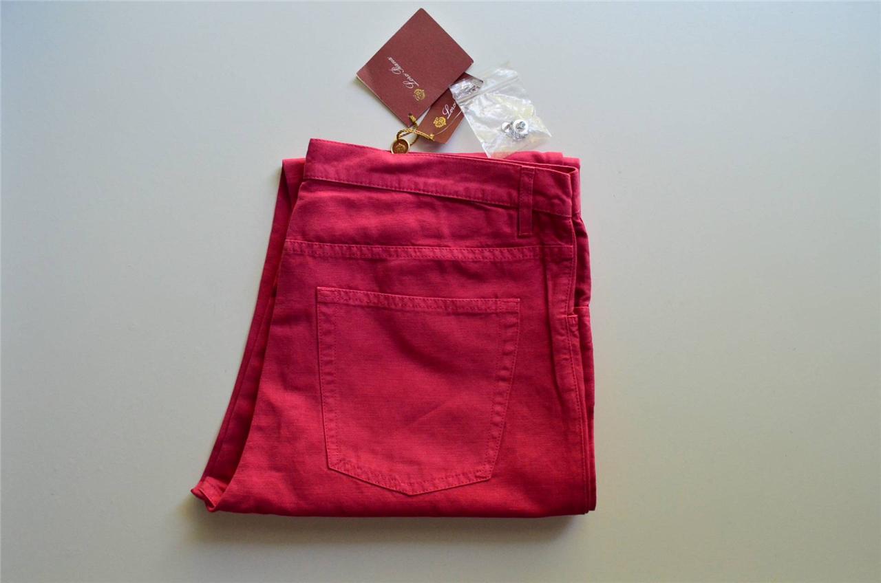 Loro Piana NWT $965 Burgundy Red Cotton Blend Stretch 5 Tasche Regular  Jeans 33