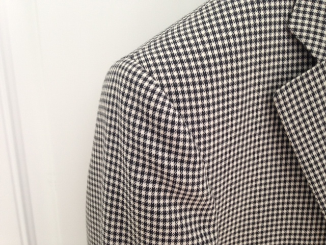 CANALI Black & White Houndstooth Sportcoat 40 Short