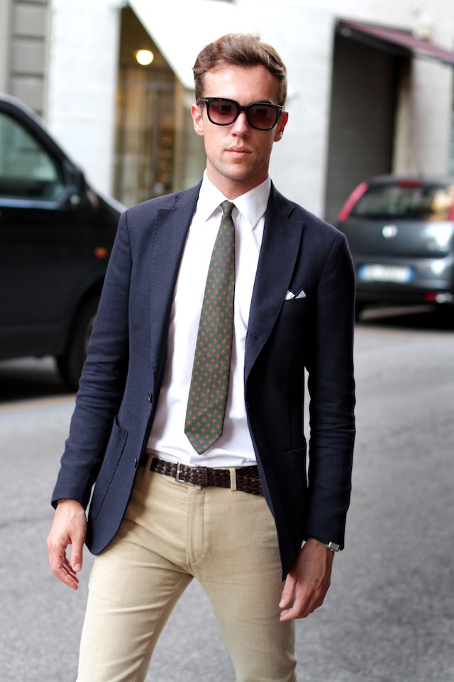Chinos, coat and tie. | Styleforum