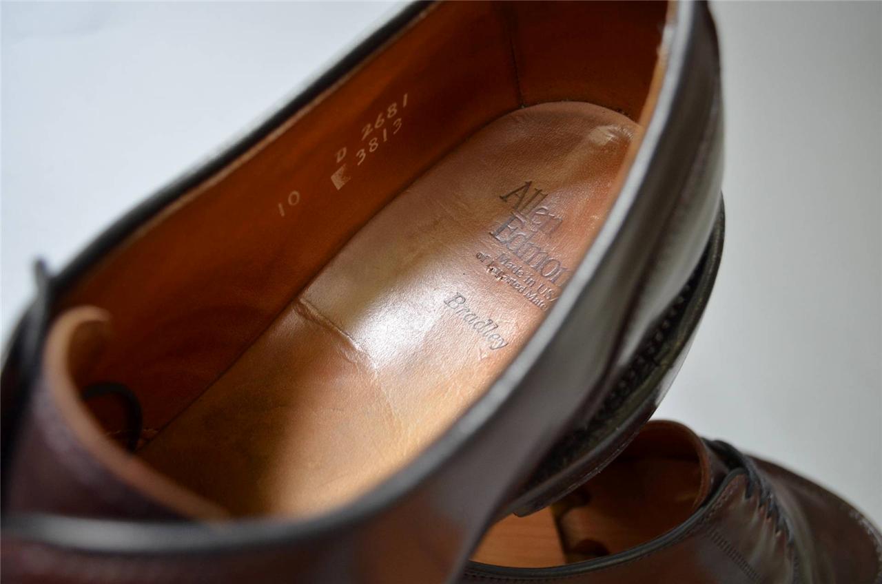 $650 ALLEN EDMONDS Horween Shell Cordovan 10 D Bradley Goodyear Welted ...