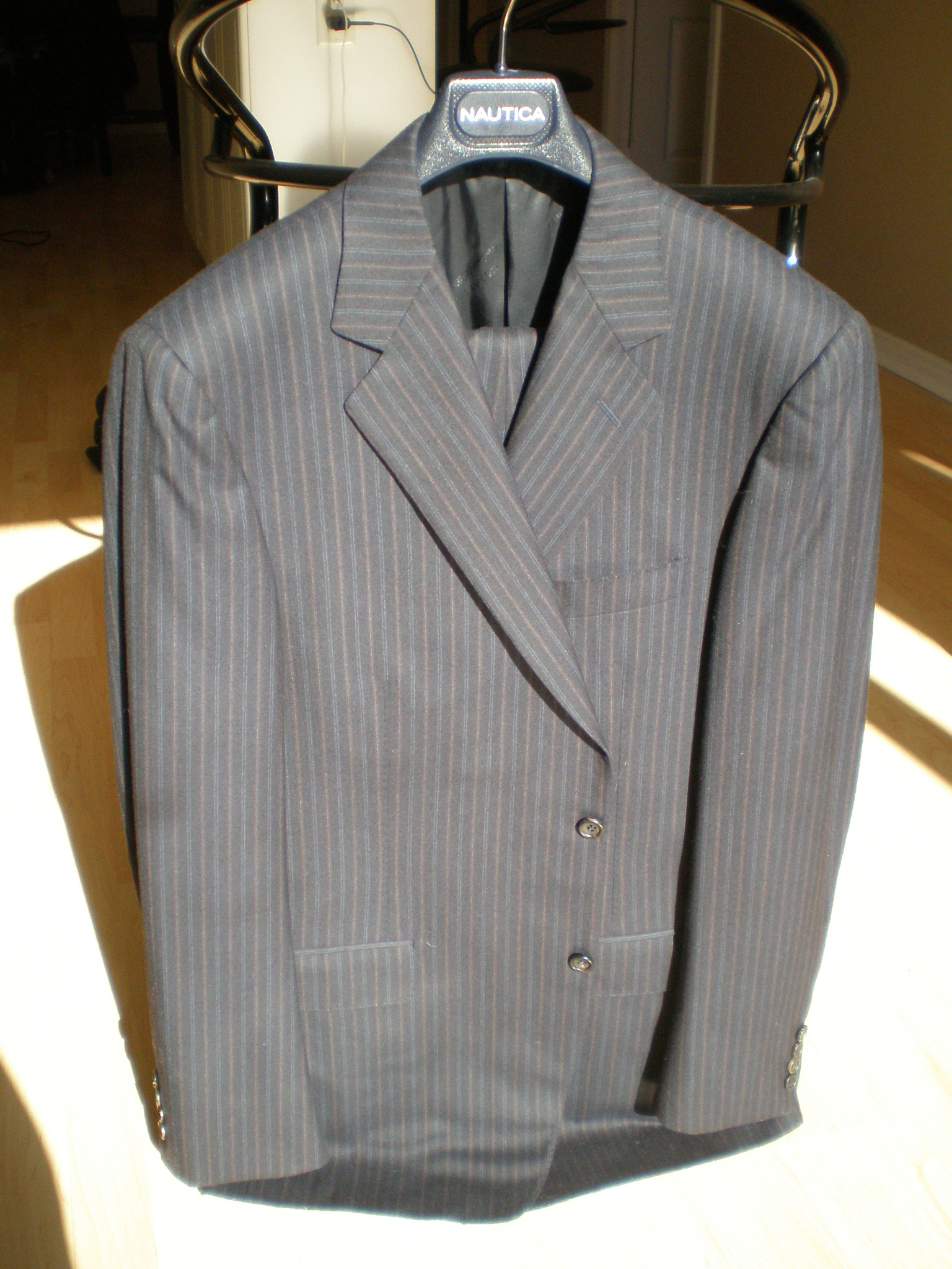 CANALI EXCLUSIVE Super 180s Navy Pinstripe Suit 42R L | Styleforum