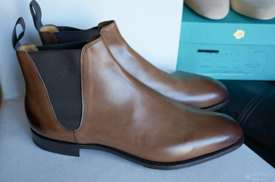 [SOLD] New Edward Green Camden Chelsea Boot Burnt Pine Antique Size 10 ...