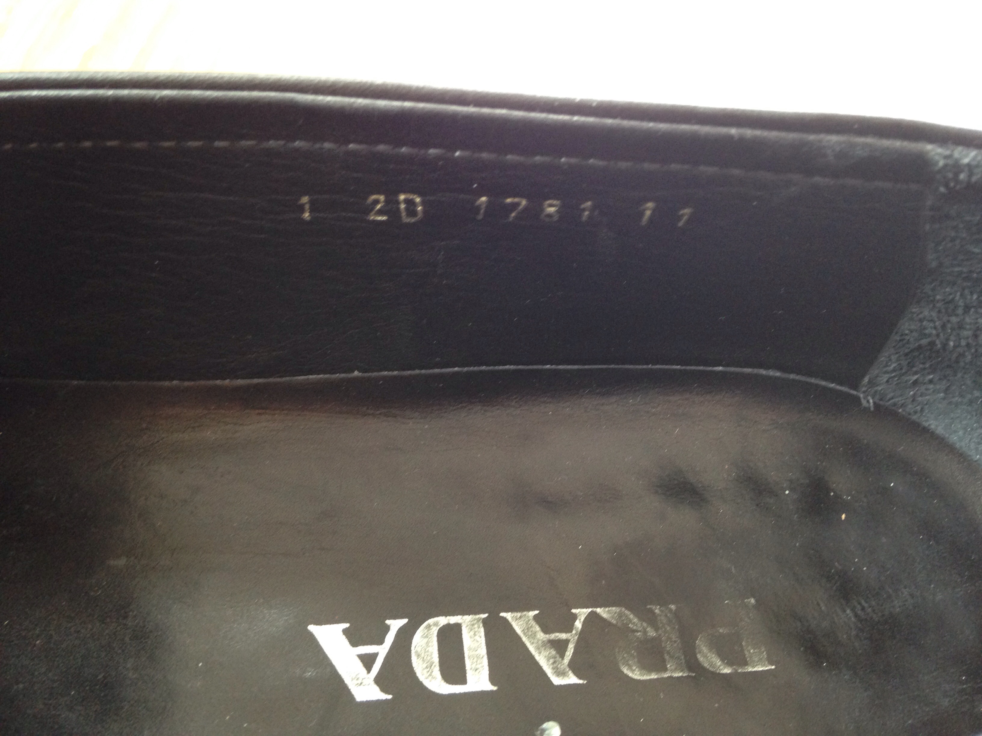 prada shoe size chart