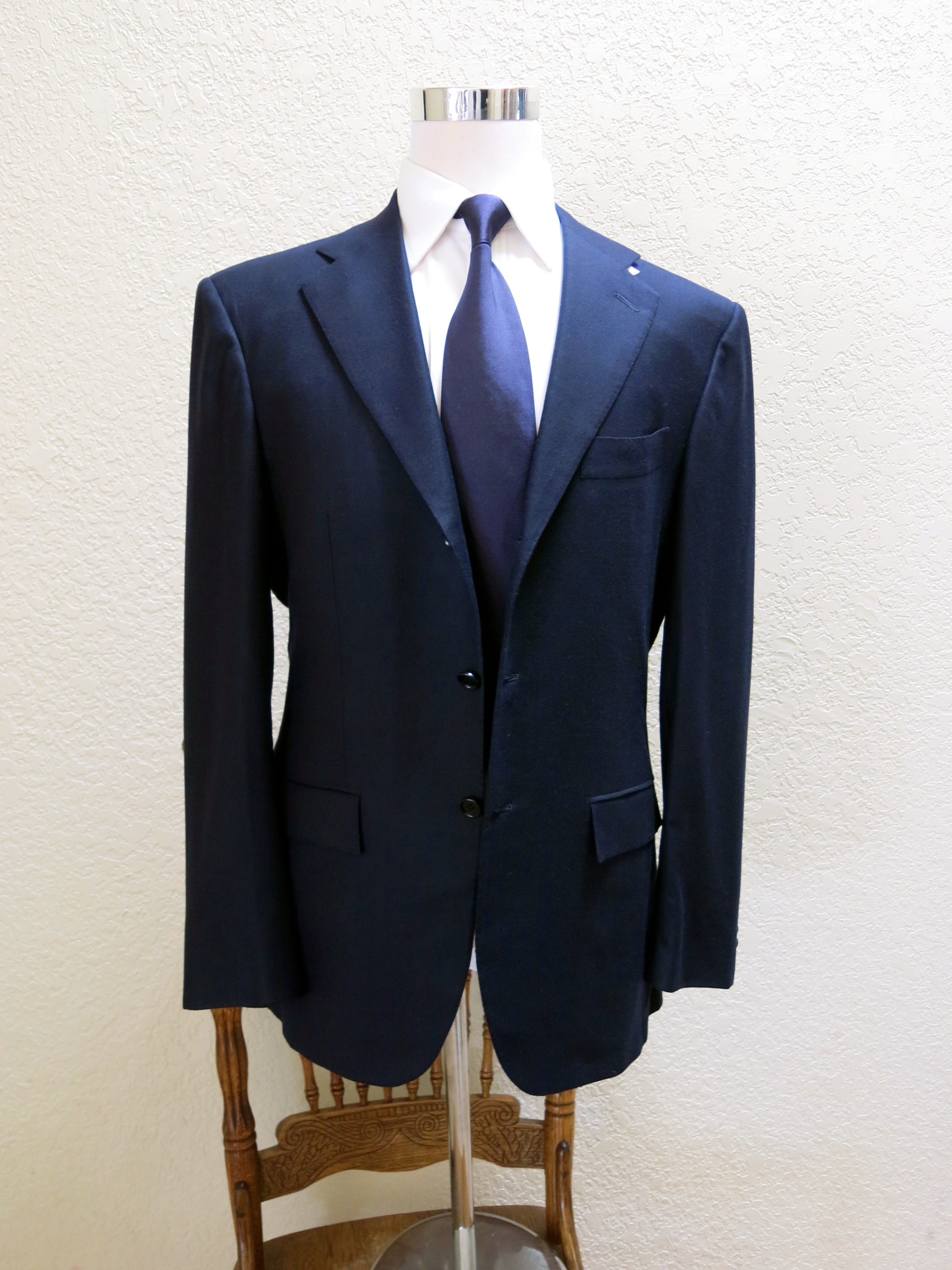 NWT 2014-2015 97% VICUNA SOLID NAVY KITON SUIT :) 44R | Styleforum