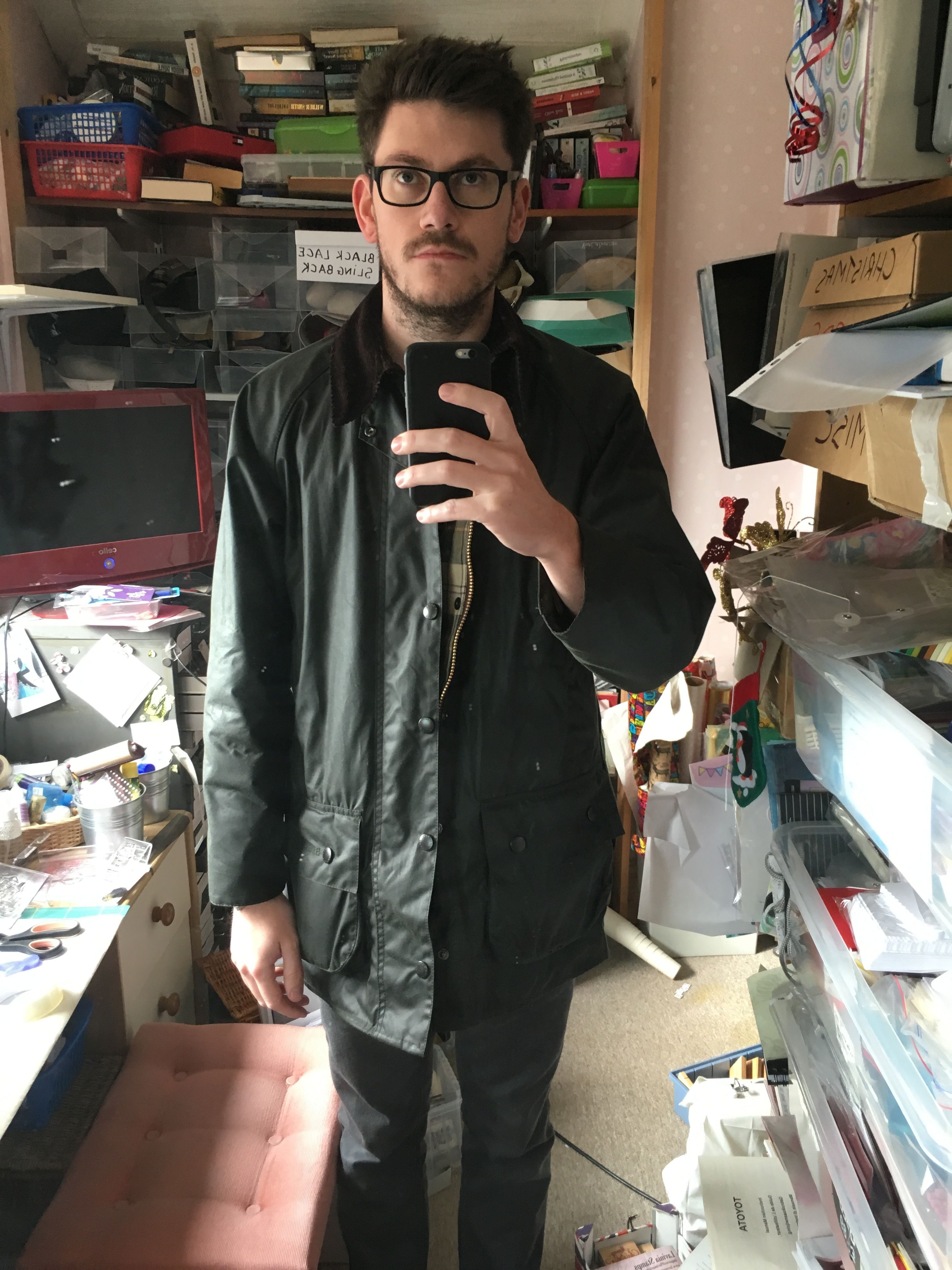 barbour jacket look