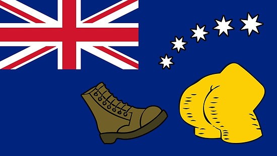 Members parts. Барт против Австралии. Симпсоны флаг. Флаг Австралии симпсоны. Симпсон Австралия.
