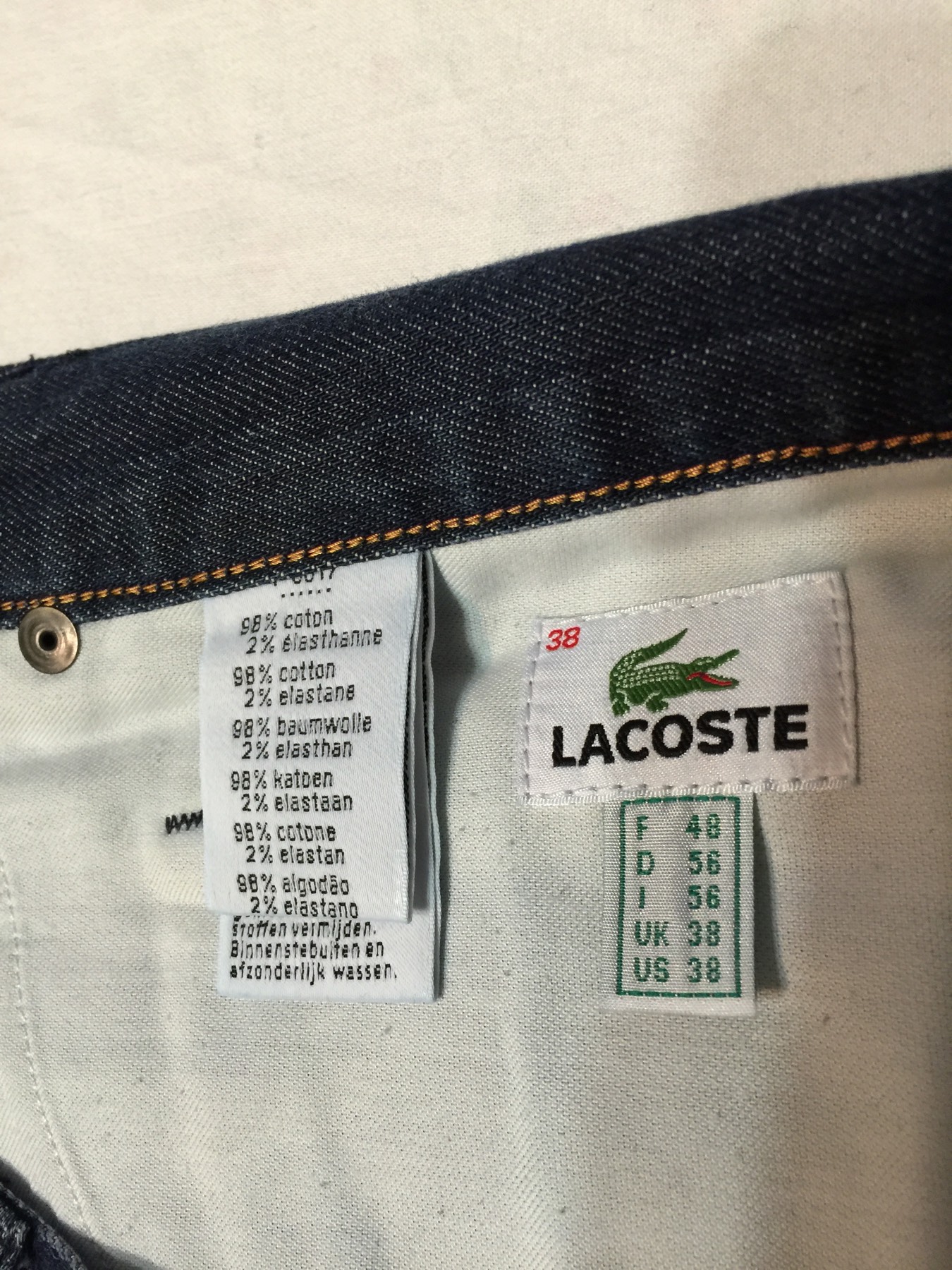 Can someone tell me if these Lacoste jeans are authentic? | Styleforum