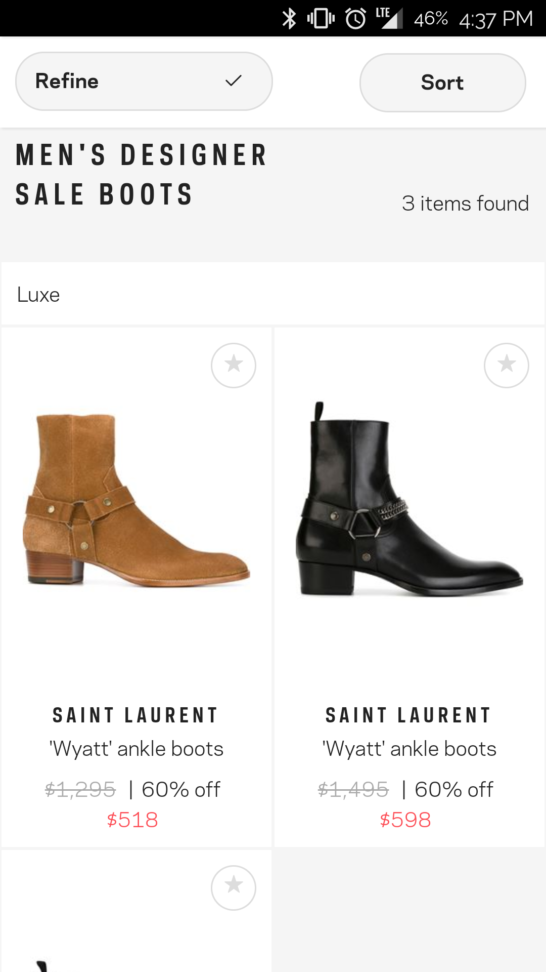 mens saint laurent boots sale