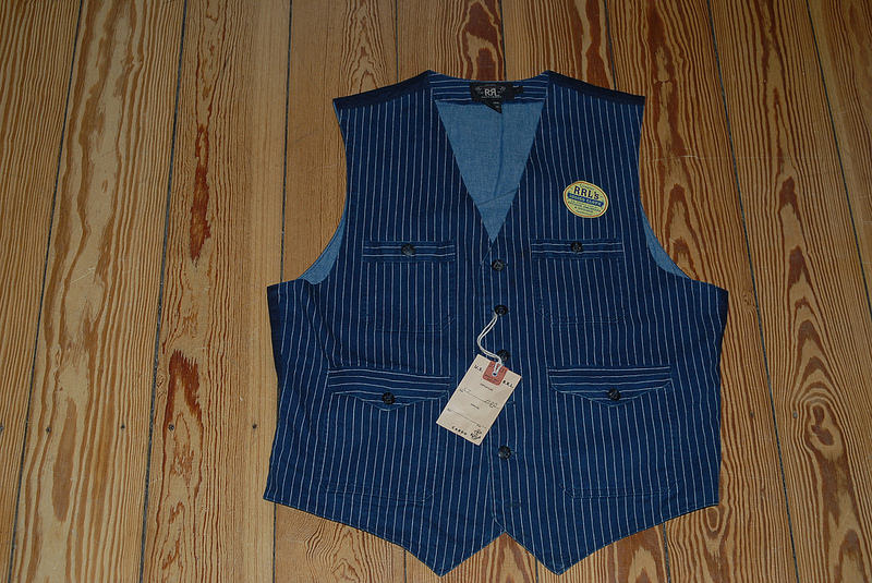 SOLD For Sale RRL Indigo Wabash Vest in L. | Styleforum