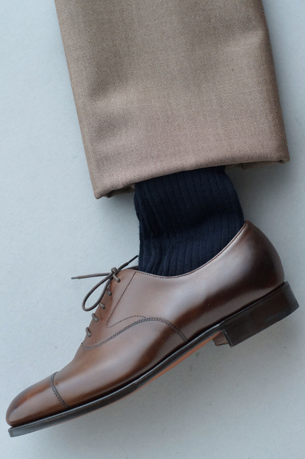 What color socks with taupe-ish slacks? | Styleforum