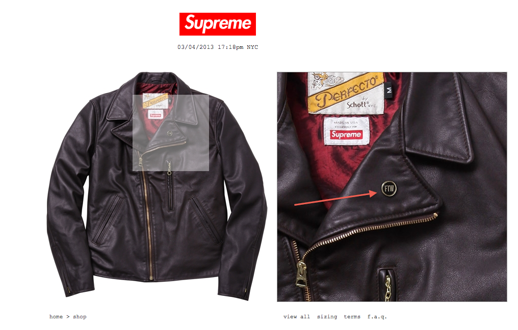 supreme schott jacket